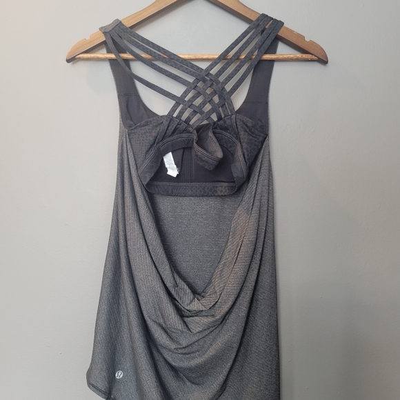Lululemon Athletica Wild Tank W/Bra Heathered/Desert Snake Womens Size 4 - Picture 3 of 6